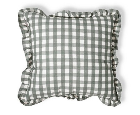 Capa de Almofada Estampada com Babados Vichy Elena Verde | Westwing