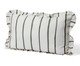 Capa de Almofada Retângular Estampada com Babados Listras Olívia Verde, white | WestwingNow