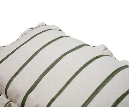 Capa de Almofada Retângular Estampada com Babados Listras Olívia Verde | Westwing