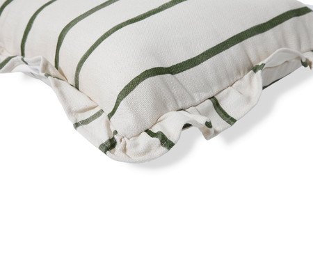 Capa de Almofada Retângular Estampada com Babados Listras Olívia Verde | Westwing