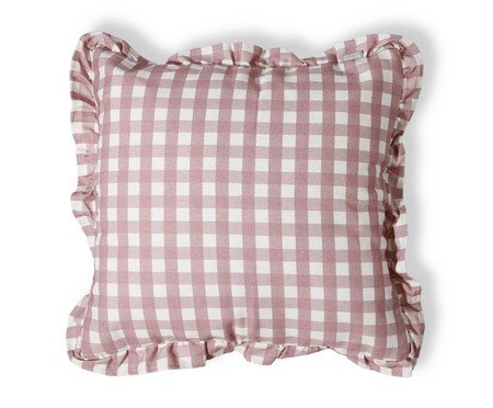 Capa de Almofada Estampada com Babados Vichy Elena Rosa | Westwing