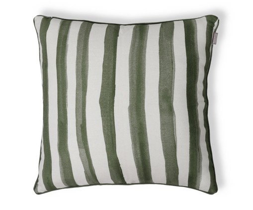 Capa de Almofada Estampada com Cordonê Listras Alice Verde, green | WestwingNow