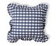 Capa de Almofada Estampada com Babados Vichy Elena Azul Marinho, blue | WestwingNow