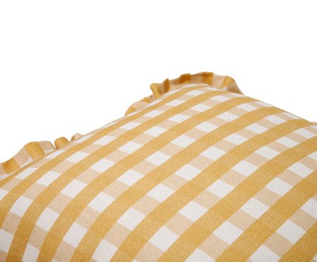 Capa de Almofada Estampada com Babados Vichy Elena Amarelo | Westwing