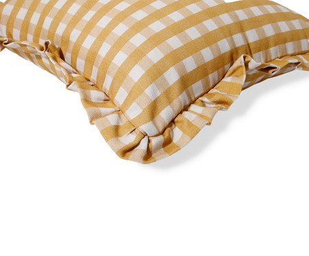 Capa de Almofada Estampada com Babados Vichy Elena Amarelo | Westwing