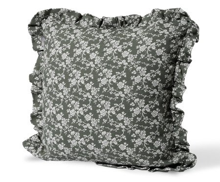 Capa de Almofada Estampada com Babados Floral Dora Verde | Westwing