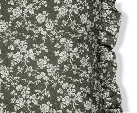 Capa de Almofada Estampada com Babados Floral Dora Verde | Westwing