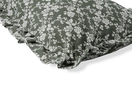 Capa de Almofada Estampada com Babados Floral Dora Verde | Westwing