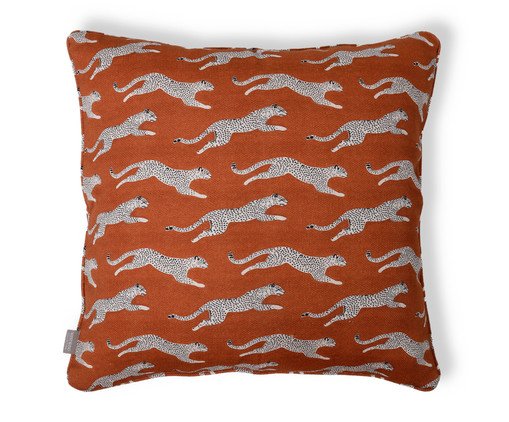 Capa de Almofada Estampada com Cordonê Safari Terracota, orange | WestwingNow