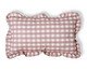 Capa de Almofada Retangular Estampada com Babados Vichy Elena Rosa, pink | WestwingNow