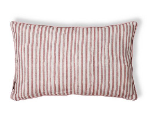 Capa de Almofada Retângular Estampada com Cordonê Listras Sofia Rosa, pink | WestwingNow