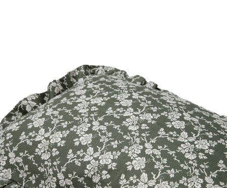 Capa de Almofada Retângular Estampada com Babados Floral Dora Verde | Westwing