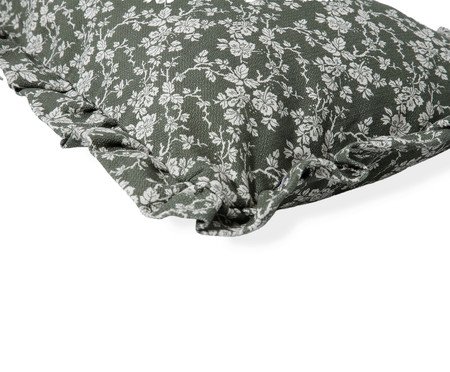 Capa de Almofada Retângular Estampada com Babados Floral Dora Verde | Westwing
