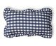 Capa de Almofada Retangular Estampada com Babados Vichy Elena Azul Marinho, blue | WestwingNow