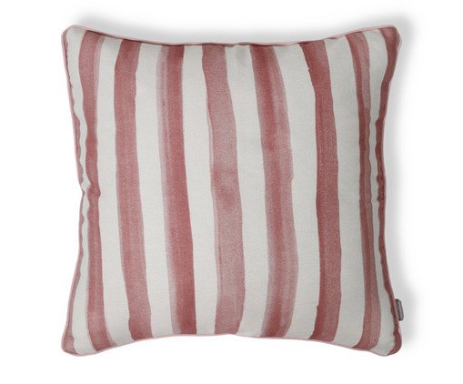Capa de Almofada Estampada com Cordonê Listras Alice Rosa, pink | WestwingNow