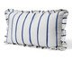 Capa de Almofada Retângular Estampada com Babados Listras Olívia Azul Marinho, white | WestwingNow