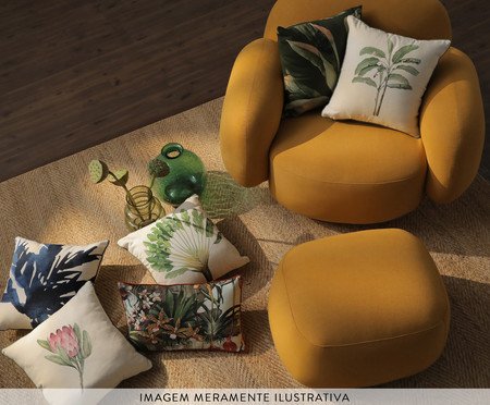 Capa de Almofada Estampada com Babados Vichy Elena Bege | Westwing