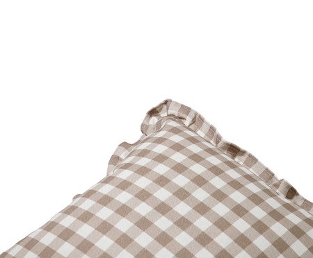 Capa de Almofada Estampada com Babados Vichy Elena Bege | Westwing