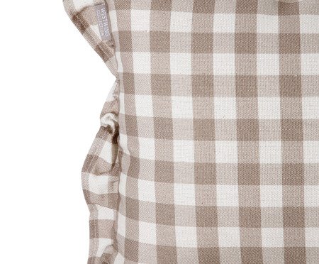Capa de Almofada Estampada com Babados Vichy Elena Bege | Westwing