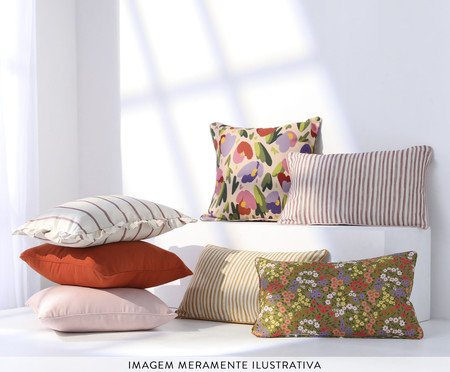 Capa de Almofada Estampada com Cordonê Floral Olga Colorida | Westwing