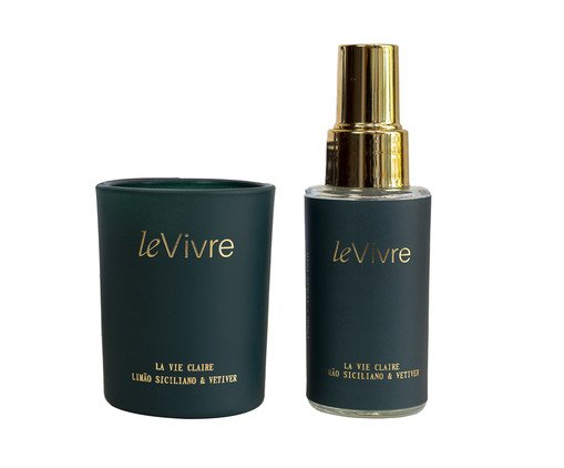 Kit La Vie Claire - Mini Vela + Mini Home Spray, Branco | WestwingNow