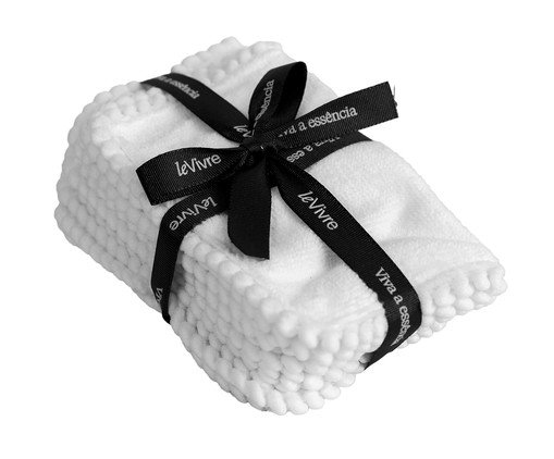 Kit Mini Toalha Lavabo, Branco | WestwingNow