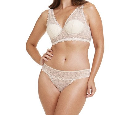 Sutiã Renda Balconette Creme | Westwing