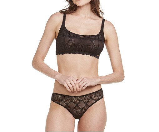 Calcinha Renda Calecon Preto, black | WestwingNow
