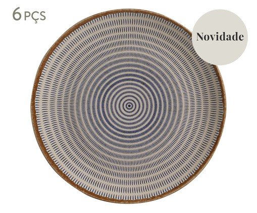 Jogo de Pratos Raso Coup Stoneware New Asteca Étnico, Colorido | WestwingNow