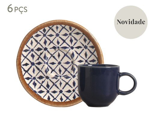 Jogo de Xícaras para Café New Asteca Étnico, Colorido | WestwingNow