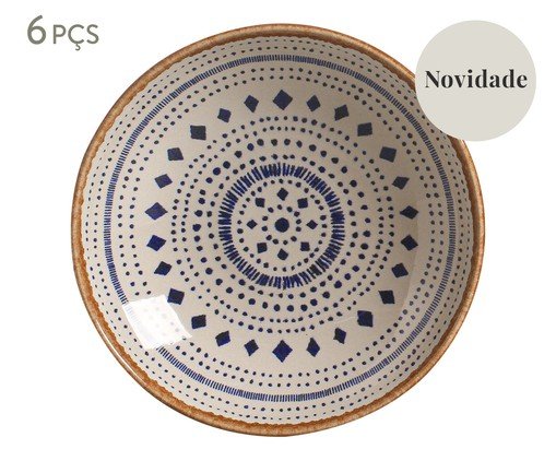 Jogo de Pratos Fundo Coup Stoneware New Asteca Étnico, Colorido | WestwingNow