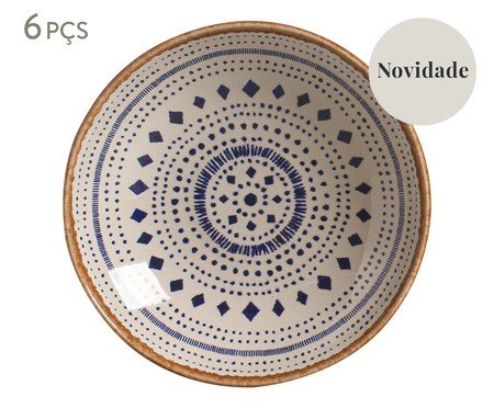 Jogo de Pratos Fundo Coup Stoneware New Asteca Étnico | Westwing