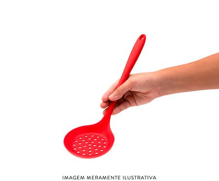 Escumadeira de Silicone Mozcada Vermelho | Westwing