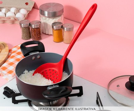 Escumadeira de Silicone Mozcada Vermelho | Westwing
