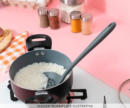 Escumadeira de Silicone Mozcada Cinza | Westwing