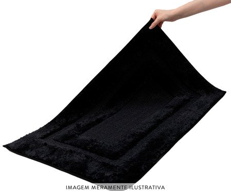 Tapete para Banheiro com Antiderrapante Oikos Preto | Westwing