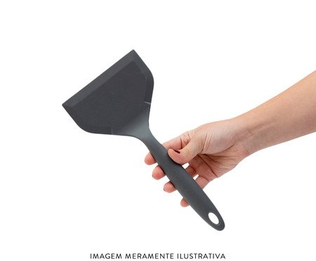 Espátula Larga de Silicone Mozcada Cinza | Westwing