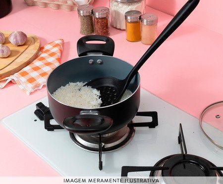 Escumadeira de Silicone Mozcada Preto | Westwing