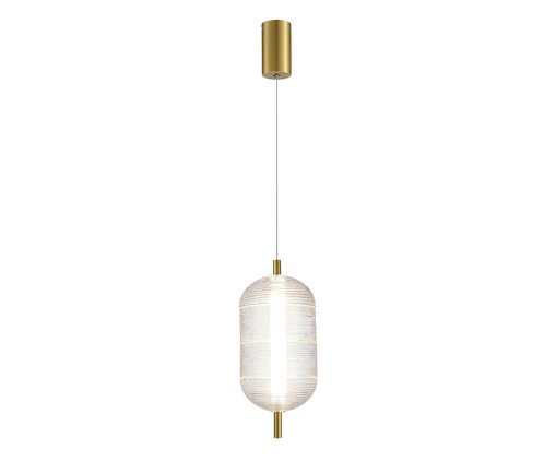 Pendente Casulo Transparente Bivolt, gold | WestwingNow