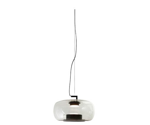Pendente Ailsa Transparente Bivolt, black | WestwingNow