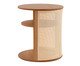Mesa de Cabeceira Redonda Aura com Palhinha Quadriculada, wood pattern | WestwingNow
