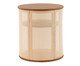 Mesa de Cabeceira Redonda Aura com Palhinha Quadriculada, wood pattern | WestwingNow