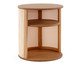 Mesa de Cabeceira Redonda Vimea com Palhinha Quadriculada, wood pattern | WestwingNow