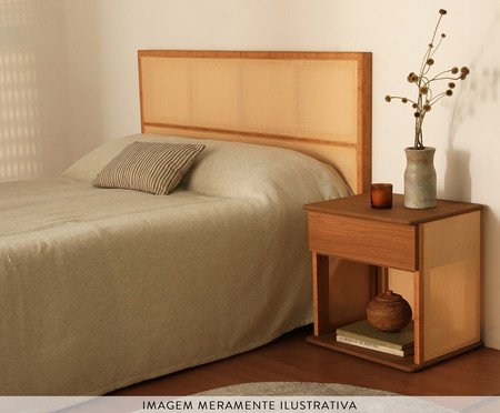 Cabeceira Retangular Vimea com Palhinha Quadriculada | Westwing