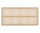 Cabeceira Retangular Aura com Palhinha Quadriculada, wood pattern | WestwingNow