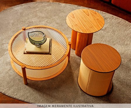 Mesa de Centro Vimea com Palhinha Sextavada | Westwing