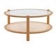 Mesa de Centro Aura com Palhinha Sextavada, wood pattern | WestwingNow