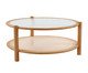 Mesa de Centro Aura com Palhinha Sextavada, wood pattern | WestwingNow