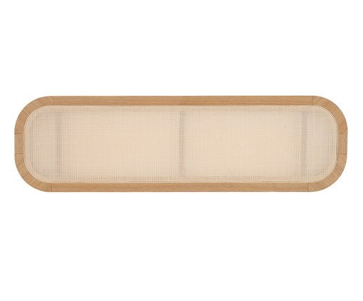 Cabeceira Redonda Aura com Palhinha Quadriculada, wood pattern | WestwingNow