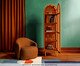 Cristaleira sem Porta Ricca Slim com Palhinha Sextavada, wood pattern | WestwingNow